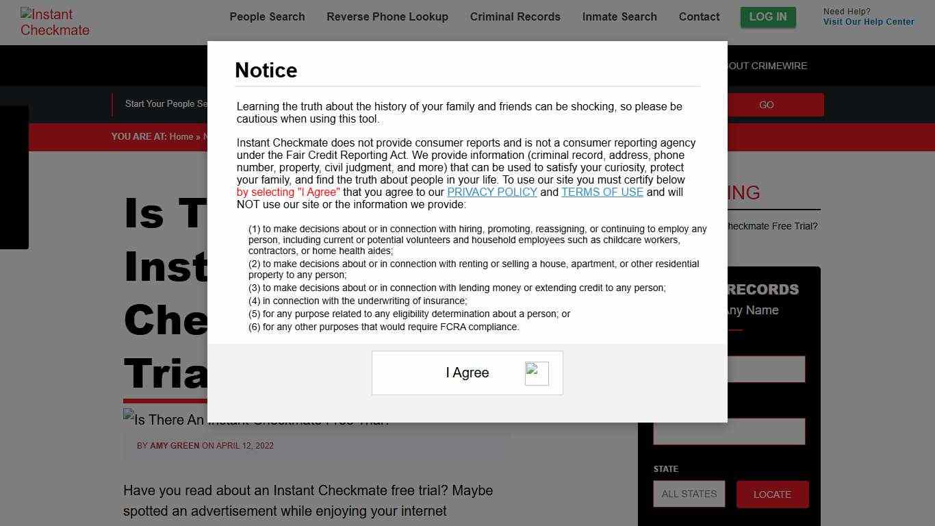 Instant Checkmate Free Trial | Is Instant Checkmate Free? - 2022 Updated